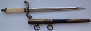 Морской офицерский кортик образца 1855 с клинком в травлении