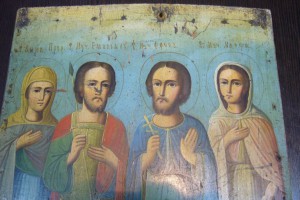 Икона Святые Анна Емельян Флор Марфа
