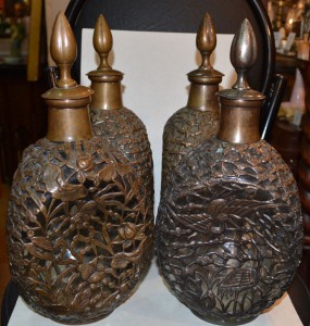 Бутылка в оплетке-4 шт. разные