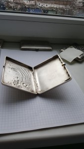 Портсигар серебряный 875 ПРАЗДНИК УРОЖАЯ