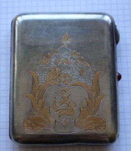 Портсигар серебряный 875 ПРАЗДНИК УРОЖАЯ