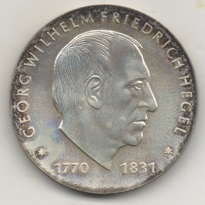 ГДР 1981 Hegel 10 марок Серебро
