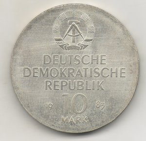 ГДР 1983 Wagner 10 марок Серебро
