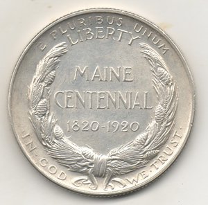 США Пол доллара Юбилейна 1920 Maine