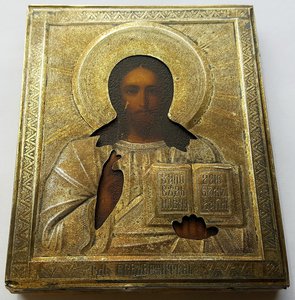 СПАС ВСЕДЕРЖИТЕЛЬ ( в серебр. окладе 84 пр.) !!!