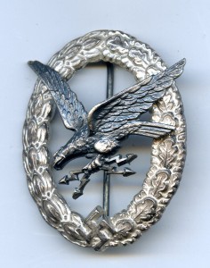 Знак БОРТ-СТРЕЛОК  Люфтваффе. "F.W.Assmann & Sohne".