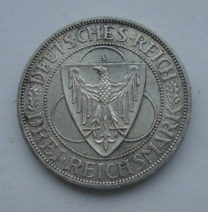 Германия-5 марок 1935г,36г и 3 марки 1930г