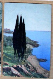 Пейзаж с кипарисами