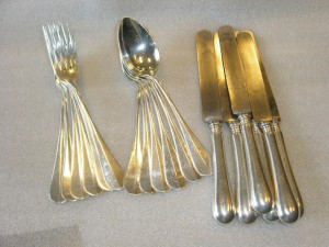 Столовый комплект 6 персон.Серебро.