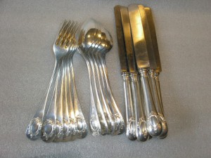 Столовый комплект 6 персон.Серебро.