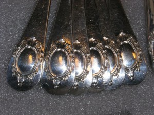 Столовый комплект 6 персон.Серебро.