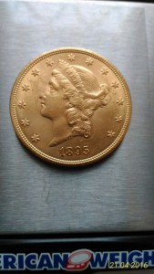 20 долларов 1895 золото