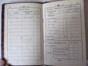 ЗАПИСНАЯ КНИЖКА рядового 14-го Олонецкого пехотного полка