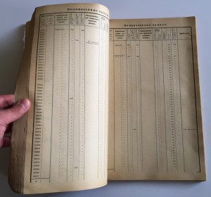 Здоровенная книга "ИНВЕНТАРЬ ТОВАРНАГО СОСТАВА 1905 ГОДЪ".