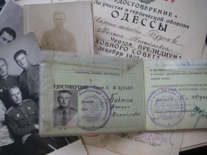 Удостоверение к медали "За оборону Одессы" (ГСС)