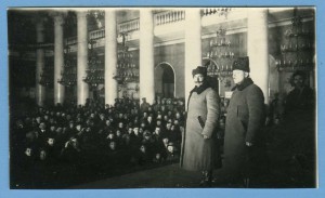 Ворошилов и Будённый на сцене. 8-й съезд Советов РСФСР.