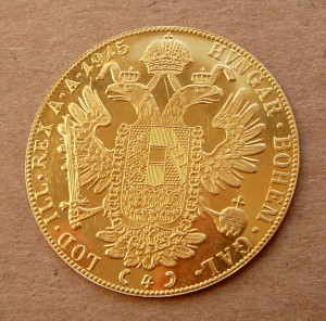 ЗОЛОТО 4 дуката 1915 рестрайки