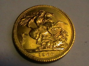 Соверен 1966 г золото