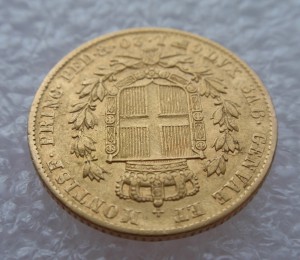 20 лир 1834 года .Сардиния.