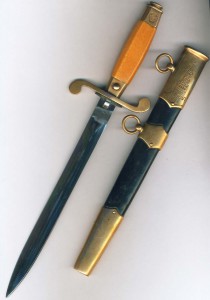 Общевойсковой кортик,1957 г.,номер сточенный