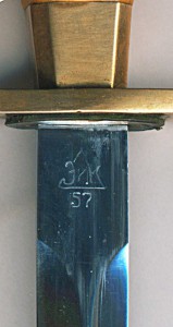Общевойсковой кортик,1957 г.,номер сточенный