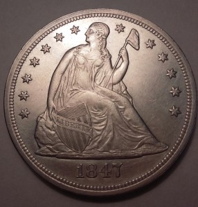 Редкий доллар 1847