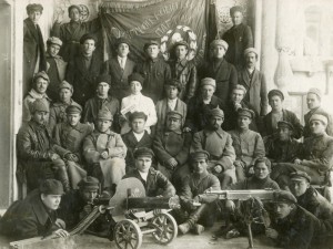 ЧК БУХАРЫ, пулеметы, знамя БКП!