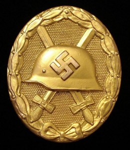 Знак ранение в золоте,, без клейма, бунт.