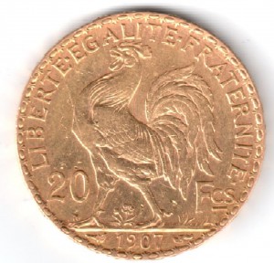 20 франков 1907 ( перевертыш)