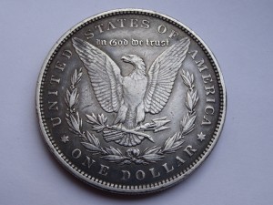 Доллар 1891 год, серебро.
