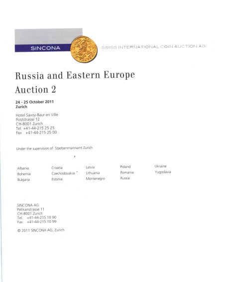 Sincona Russia & Eastetn Europe Auction 2