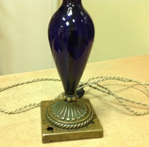 Лампа бронза со стеклом