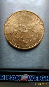 Подскажите подлинная ли монета, $20 Liberty Gold Eagle 1895