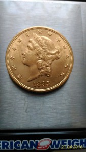 Подскажите подлинная ли монета, $20 Liberty Gold Eagle 1895