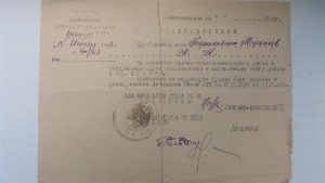 Док к медали 20 лет РККК (ранний, в хрусте)+архив доков