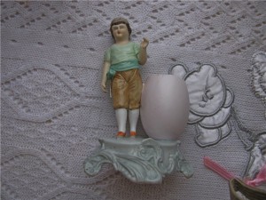 царский фарфор и стекло (для чая банка, сахарница и статуэтк