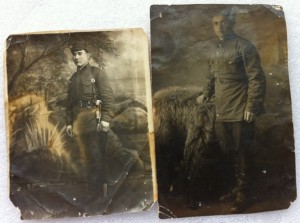 Две фото в военной форме.