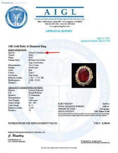 Кольцо с рубином 16Ct, бриллиантами 0,8Ct на жел.золоте 14к