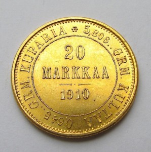 20 марок Финляндия 1910