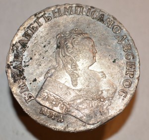 Рубль 1752 г. ММД Е.