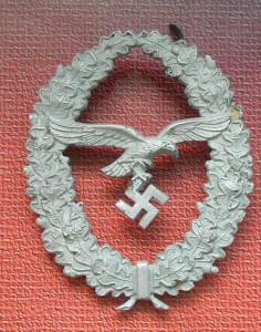 Знак к шнуру за отличную стрельбу для люфтваффе.