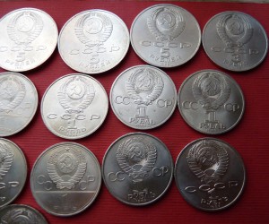 Юбилейные рубли (5р,3р,1р.) 19 шт.разные.