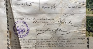 Паспорт на иностранца 1898г. Варшава!!!