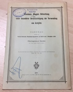 Книжка об освещении жд-вагонов. Берлин, 1897г.