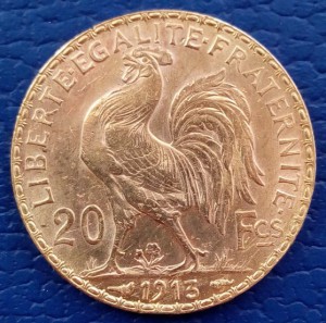 Франция 20 франков 1913 года
