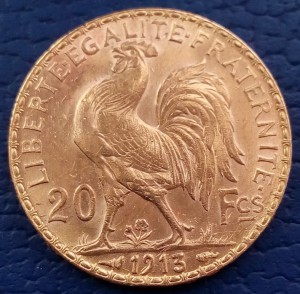 Франция 20 франков 1913 года