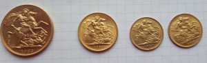 Золото 4 монеты .