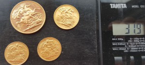 Золото 4 монеты .