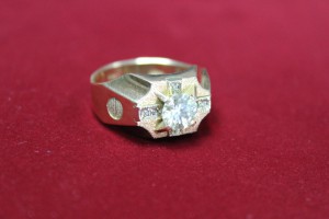 Кольцо мужское с бриллиантом 1,16ct