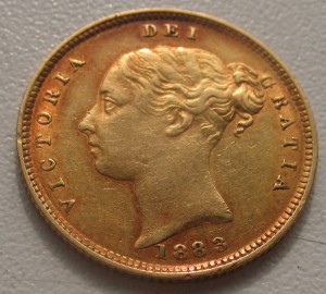 полсоверена -- 1883 г